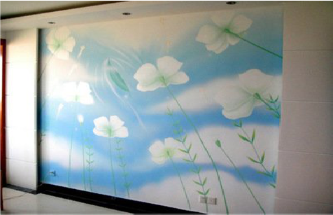  泸县画墙绘怎么画好白云的蓬松感？