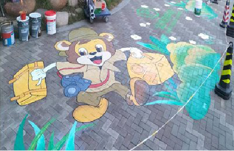  泸县夏季画地面彩绘会遇到的问题