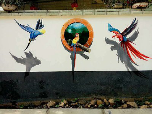  泸县视觉错位-3D墙绘设计